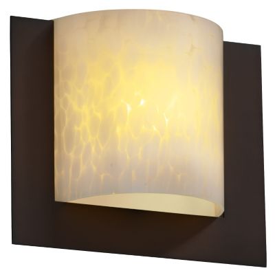 Fusion Framed Square 3-Sided Wall Sconce by Justice Design Group - Starlight Lighting USA and Canada